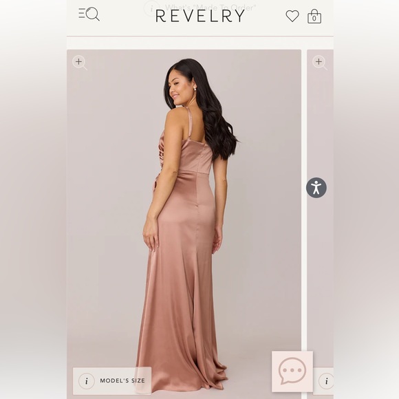 Elegant Brown Satin Evening Gown - Picture 7 of 10